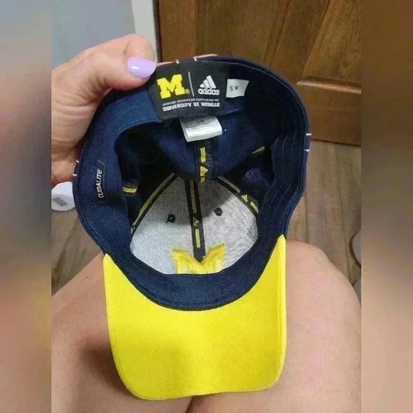 University of Michigan Wolverines Adidas Baseball Hat Cap S/M Adult - Picture 4 of 4